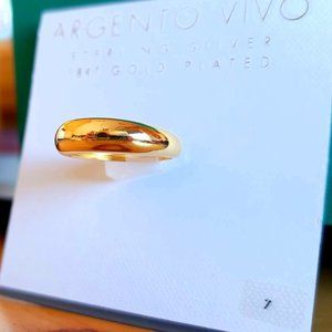 💎Argento Vivo 18KTGP .925 Sterling Orb Ring